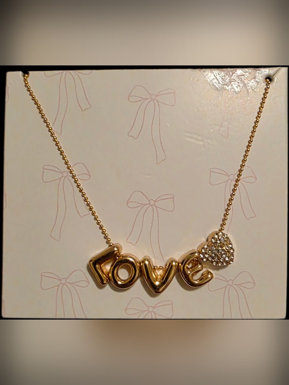 "LOVE" Heart Pendant Necklace